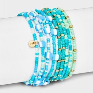 Mini Beaded and Disc Charm Bracelet Set
9pc - Universal Thread NWT